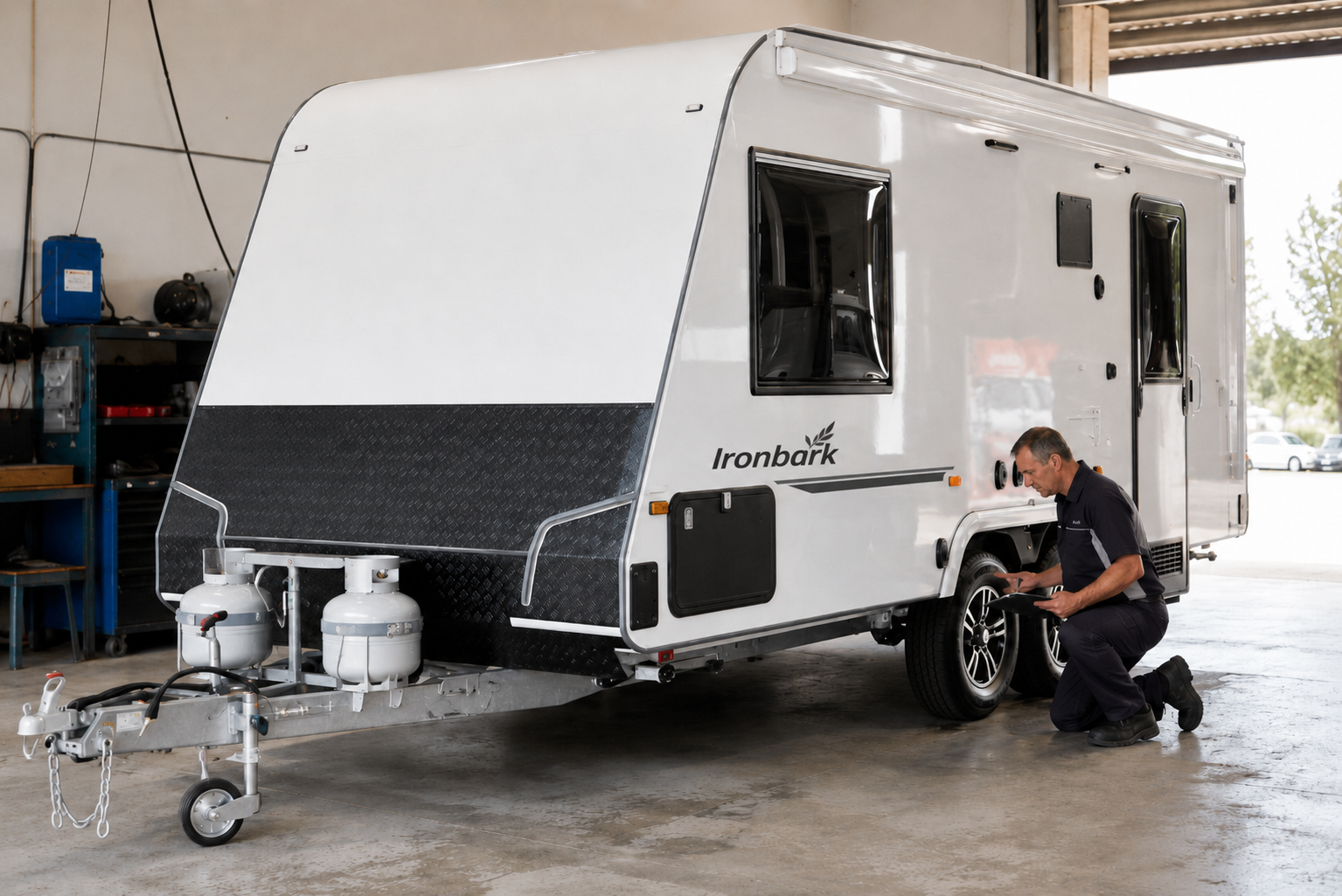 Caravan ready for travel after servicing at Wyong workshop